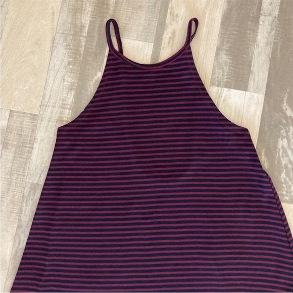 RVCA Stripe Scoop Back Day Dress Red and Black - Picture 4 of 11